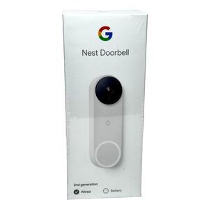Google Nest Doorbell 2nd Gen Wired (Snow) Smart Video Doorbell NEW SEALED